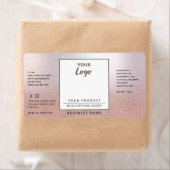 Étiquette Logo chic professionnel simple logo rose or produi (En situation)