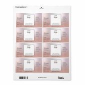 Étiquette Logo chic professionnel simple logo rose or produi (Feuille entière)