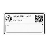 Étiquette Logo & Code QR d'expédition personnalisé pour entr (Devant)