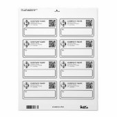 Étiquette Logo & Code QR d'expédition personnalisé pour entr (Feuille entière)