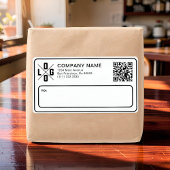 Étiquette Logo & Code QR d'expédition personnalisé pour entr