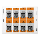 Étiquette Logo Code QR Merci pour votre entreprise (Feuille entière)