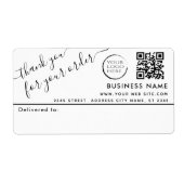 Étiquette Logo Code QR simple merci entreprise mailing (Devant)