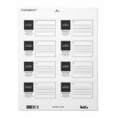 Étiquette Logo de Carré d'entreprise moderne Livraison (Feuille entière)