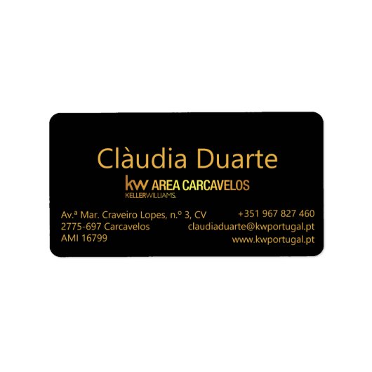 Étiquette Logo de conseil Dieu Black Minimal RSVP (Devant)