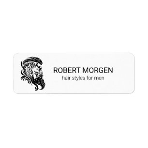 Étiquette Logo de la coupe de cheveux pour hommes