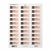 Étiquette Logo de l'entreprise Adresse de retour professionn (Feuille entière)