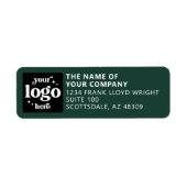 Étiquette Logo de l'entreprise Adresse de retour professionn (Devant)