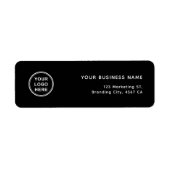 Étiquette Logo de l'entreprise Entreprise moderne Adresse de (Devant)