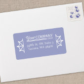 Étiquette Logo de l'entreprise, Holiday Light Blue Adresse d