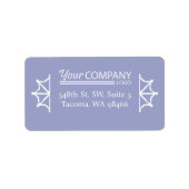 Étiquette Logo de l'entreprise, Holiday Light Blue Adresse d (Devant)