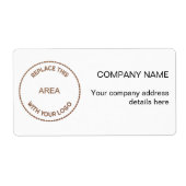 Étiquette Logo de l'entreprise stylish Adresse de retour (Devant)