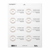 Étiquette Logo de l'entreprise stylish Adresse de retour (Feuille entière)