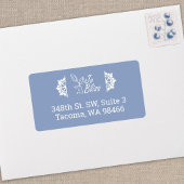 Étiquette Logo de l'entreprise, Winter Light Blue Adresse de