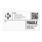 Étiquette Logo de l'expédition commerciale Code QR Avertisse (Devant)