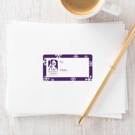 Étiquette Logo de l'Université d'Albany (En situation)