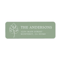 Logo de mariage personnalisé Monstera Monogramme