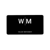 Étiquette Logo de marque noire | Entreprise (Devant)