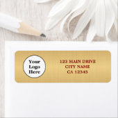 Étiquette Logo d'entreprise | Adresse de retour de société p (En situation)