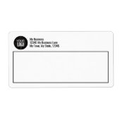 Étiquette Logo d'entreprise Adresse de retour simple (Devant)