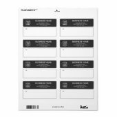 Étiquette Logo d'entreprise gris moderne l Livraison d'entre (Feuille entière)