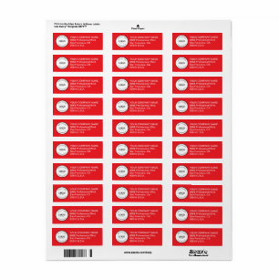 Étiquette Logo d'entreprise ici rouge Entreprise personnalis