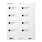 Étiquette Logo d'entreprise minimaliste moderne Livraison (Feuille entière)