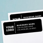 Étiquette Logo d'entreprise moderne Black & White Adresse de