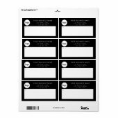 Étiquette Logo d'entreprise moderne simple Livraison par cou (Feuille entière)