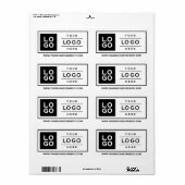 Étiquette Logo d'entreprise personnalisé (Feuille entière)
