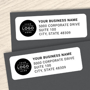Étiquette Logo d'entreprise personnalisé Adresse de retour b
