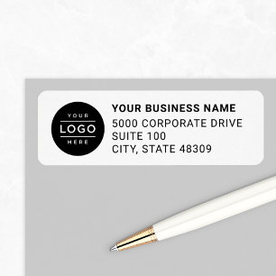 Étiquette Logo d'entreprise personnalisé Adresse de retour b