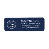 Étiquette Logo d'entreprise personnalisé Adresse de retour d (Devant)