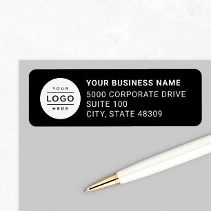 Étiquette Logo d'entreprise personnalisé Adresse de retour n