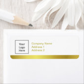 Étiquette Logo d'entreprise personnalisé Elegant Gold Foil (En situation)