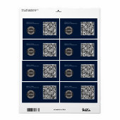 Étiquette Logo d'entreprise simple moderne Code QR ID produi (Feuille entière)