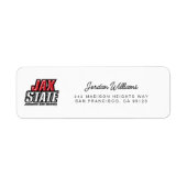 Étiquette Logo d'état de Jacksonville State University JAX S (Devant)