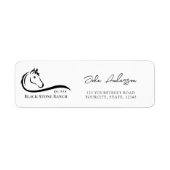 Étiquette Logo du ranch cheval marque équestre stable (Devant)