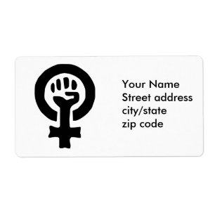 Étiquette Logo du symbole féministe