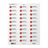 Étiquette Logo Entreprise Entreprise PERSONNALISABLE Adresse (Feuille entière)