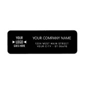 Étiquette Logo Entreprise Personnalisé Facile En Noir (Devant)