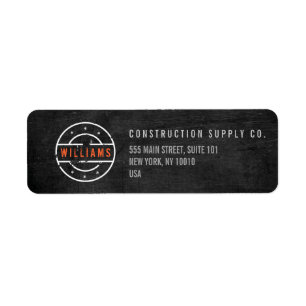 Étiquette Logo estampé rustique sur la construction en bois
