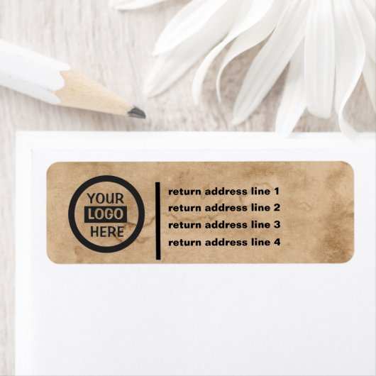 Étiquette Logo et informations de l'entreprise | Arrière - p (En situation)