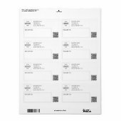 Étiquette Logo Expédition Professionnel QR Code (Feuille entière)