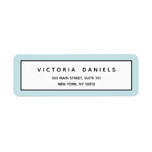 Étiquette Logo féminin   Bleu   Professionnel minimal