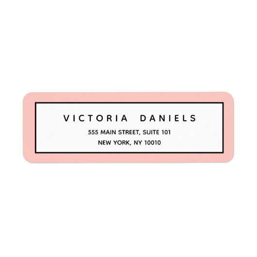 Étiquette Logo féminin | Rose | Professionnel minimal (Devant)