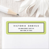 Étiquette Logo féminin | Vert | Professionnel minimal (En situation)