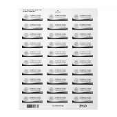 Étiquette Logo gris argenté dégradé adresse de retour d'entr (Feuille entière)