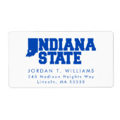 Étiquette Logo Indiana State (Devant)