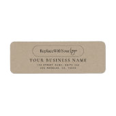 Étiquette Logo long horizontal long personnalisé Kraft (Devant)